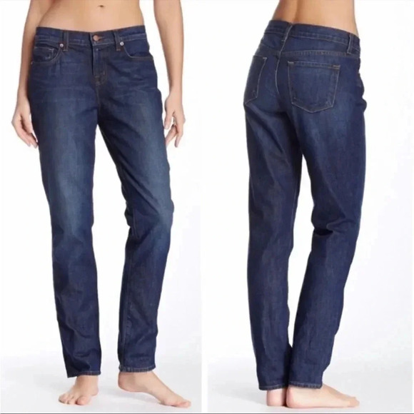 J Brand Aidan Boyfriend Jeans Ringer Wash Dark Blue Denim Sz 29 - Picture 1 of 10